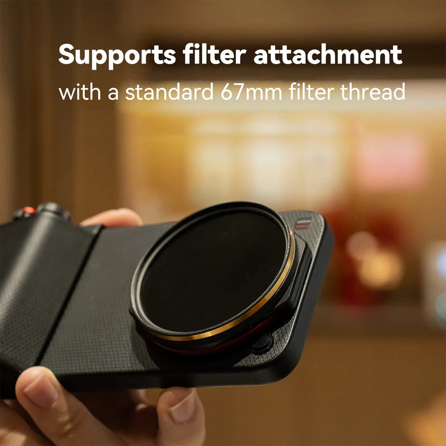 Fotorgear Zoom-Ring Handyhülle für Xiaomi 17 Ultra in Schwarz mit einstellbarem Fokus, unterstützt 67-mm-Filter und 17-mm-Objektiv - Bild 4