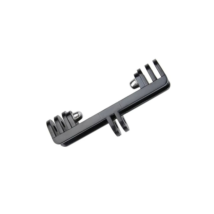EXSKOF Dual Twin Mount Einbeinstativ Adapter Halter in Schwarz für GoPro Hero, SJCAM, AKASO, Insta360 und DJI Osmo Action Kameras - Bild 2