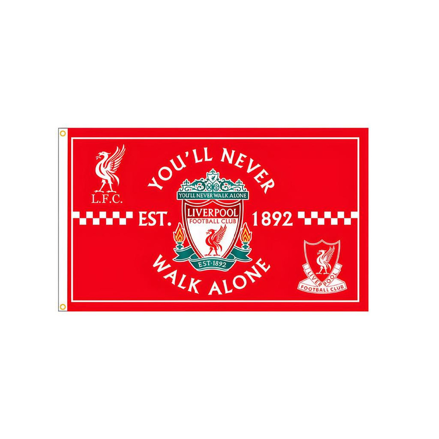 LarchNook Fußballmannschaftsflagge aus Polyester für Sportfans, B x H: 90 x 15,6 cm - Bild 2