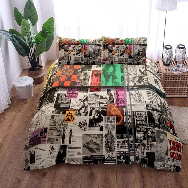 Bettwäsche Set Binchi Outdoor Product Retro 80er Jahre Punk Memory in Multicolour, Material Mikrofaser Polyester, B: 265 cm, B: 228 cm - Bild 1
