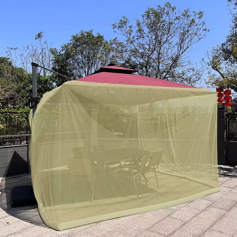 Römisches Regenschirmnetz mit Wasserrohr im Wasserfall-Design, Moskitonetz und Sonnenschutz, Farbe: Emerald Green Double - Bild 2