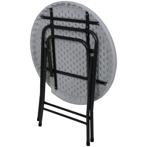 GARDEN PLEASURE Gartentisch MUFARO, runder Tisch aus Kunststoff und Metall, Farbe: Weiss, Durchmesser: 80 cm - Bild 2