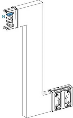 Schneider Electric KSA Z-Element KSA400DZE41A Kleinverteilerzubehör, 400A, hochkant, aufwärts-abwärts, weiß - Bild 1