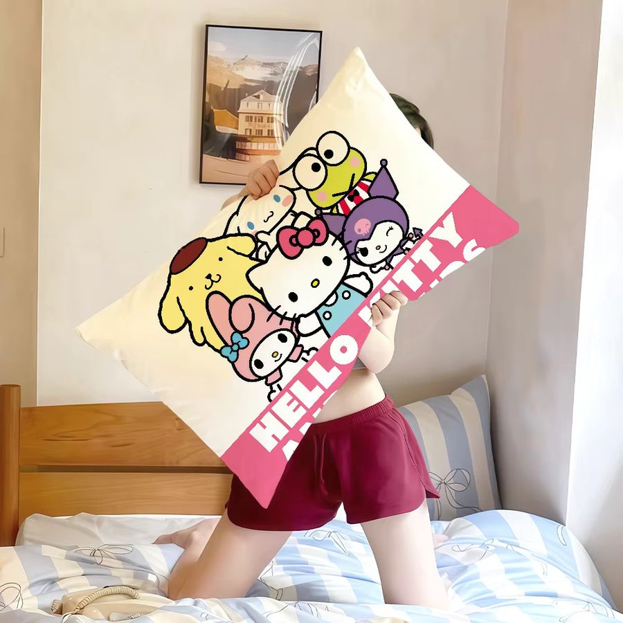 Sanrio Kissenbezug Rechteckig mit Kuromi und Hello Kitty Motiv in Multicolor - Bild 2