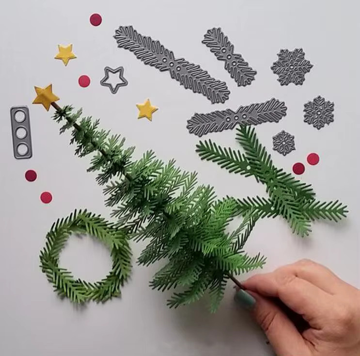 Metall Stanzformen mit Blumen- und Blättermotiven für Scrapbooking und Papierhandwerk - Bild 5