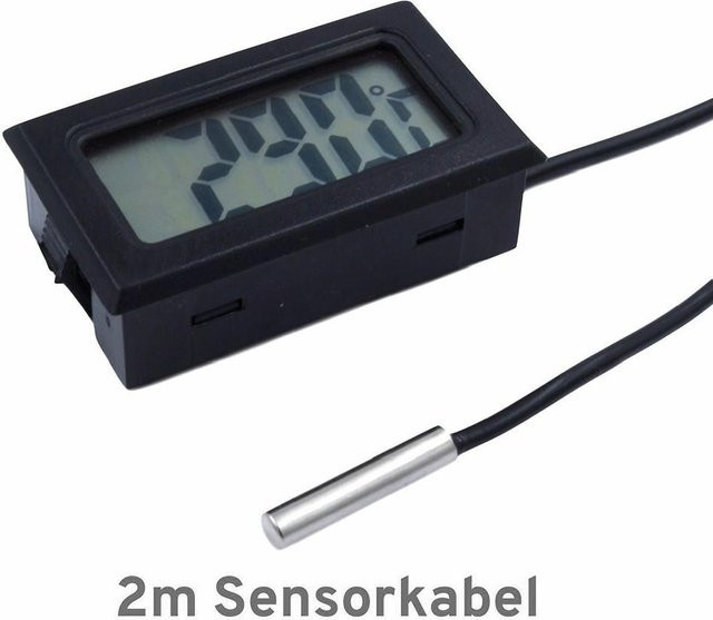 Digitales Langthermometer TPM-10 von MaMa workplace mit 2m Sonde in Schwarz - Bild 1
