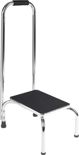 Vital Comfort Trittstufe mit höhenverstellbarem Haltegriff in Silber - Bild 1