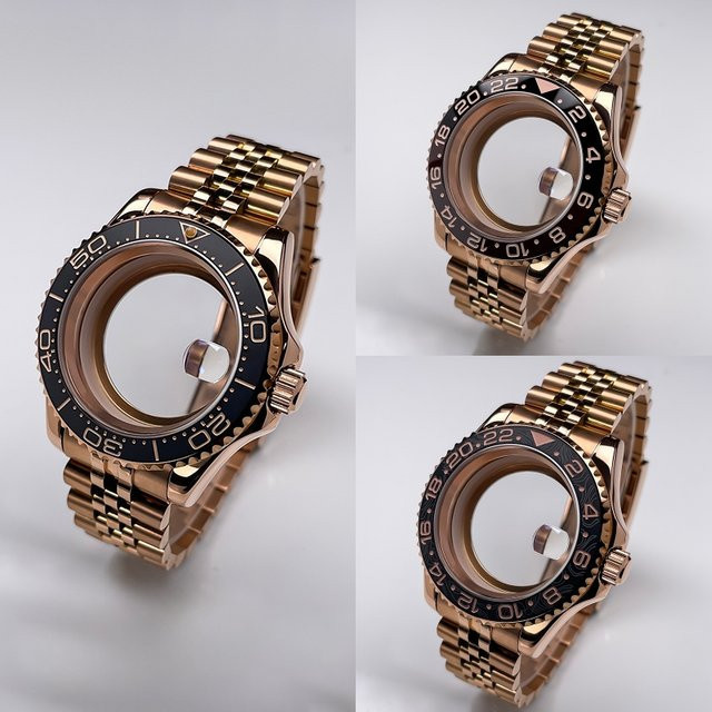 MACARLON Uhrengehäuse Edelstahl, Roségold, 40 mm, Unisex - Bild 1