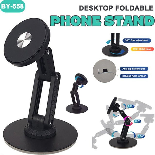 DGETG Magnetische Halterung für geteilte Tastatur, Telefon und Tablet mit 360-Grad-Rotation und Höhenverstellung, Schwarz oder Weiß - Bild 1