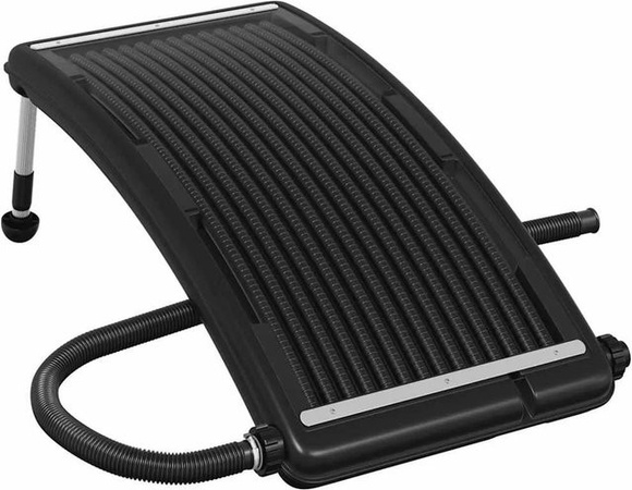 vidaXL 2er Set Gebogene Solar-Heizpaneele für die Poolheizung in Schwarz, B/H: 110 x 65 cm