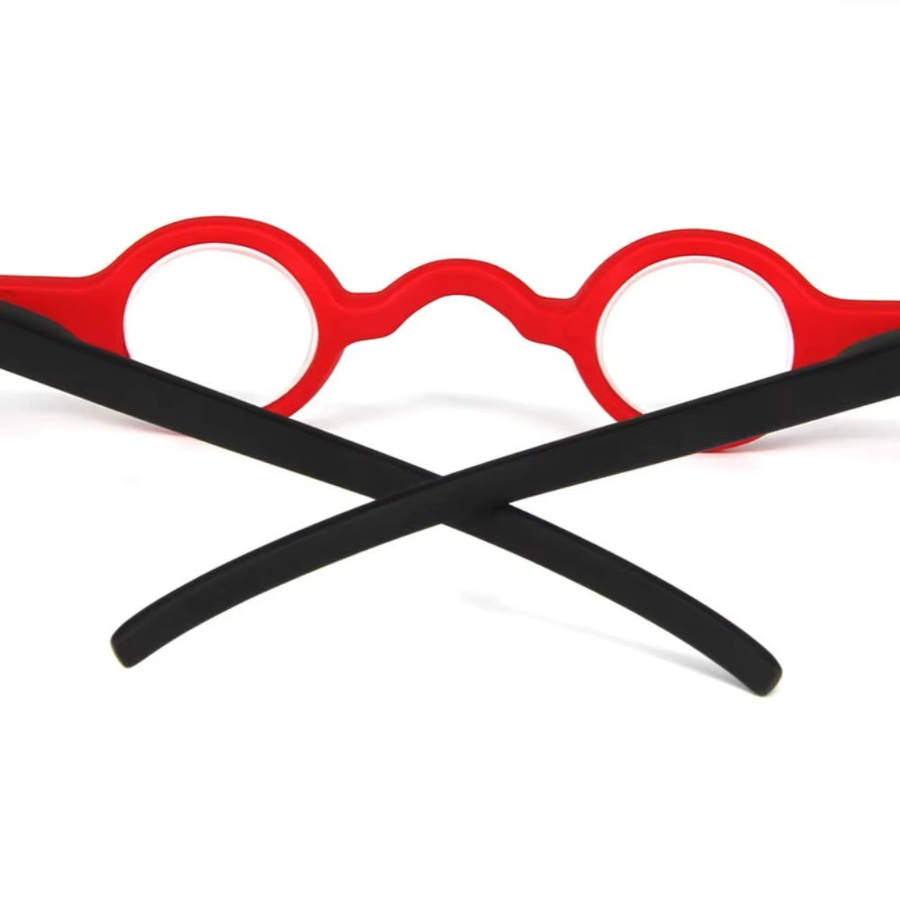 Gootrades Lesebrille, Rund, Vollrand, Kunststoff, Rot, Unisex - Bild 1