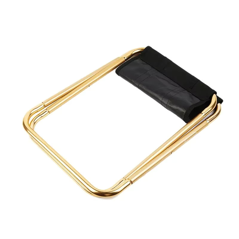 BRS Outdoor Camping Klappstuhl aus Aluminiumlegierung in Gold mit Tasche - Bild 2