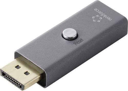 Renkforce RF-6903988 DisplayPort 8K EDID Emulator in Aluminium-Grau mit 7680x4320 @ 60Hz - Bild 1