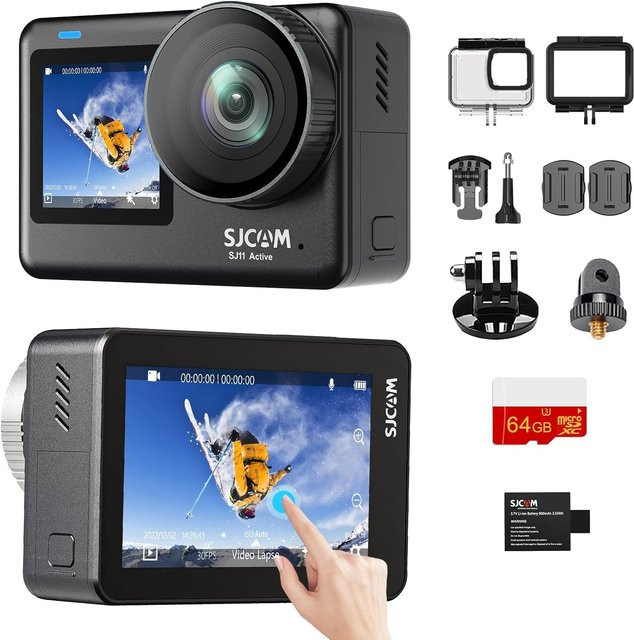SJCAM SJ11 4K Action-Kamera mit 6-Achsen-Stabilisierung und Wi-Fi in Schwarz - Bild 1