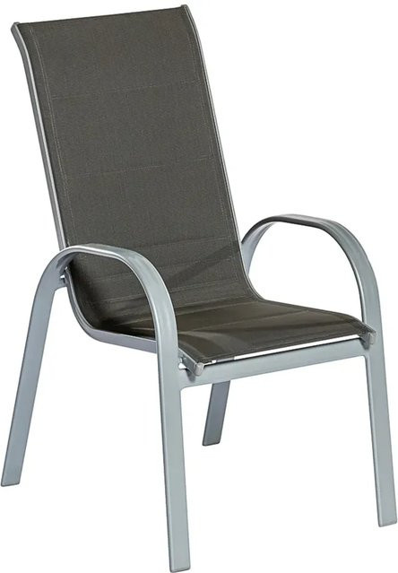 Merxx Gartenmöbelset Amalfi 2er-Set aus Textil und Aluminium in Anthrazit und Silber - Bild 1