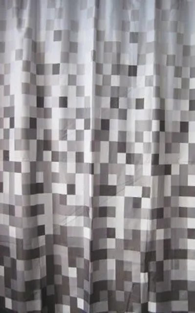 Euroshowers Duschvorhang aus Polyester mit antibakterieller Beschichtung und Metallösen, Wasserabweisend, Breite: 200 cm, Höhe: 180 cm - Bild 1