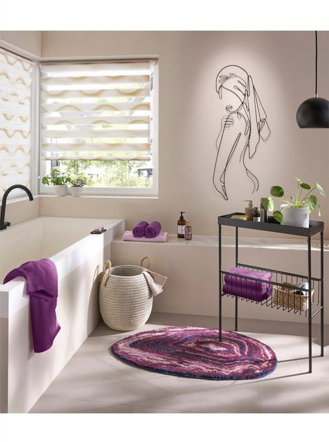 Doppelrollo Heine Home Day and Night in Weiß-Beige aus 100% Polyester mit Klemmschiene und Kette - Bild 1