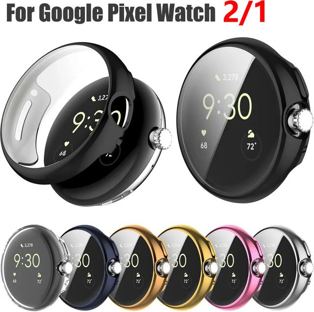 Google Pixel Watch Schutzhülle, TPU, Schwarz, transparent, Unisex - Bild 1