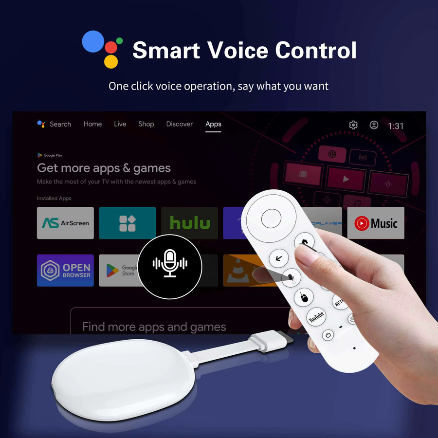 Janmifly Mini TV Stick Q2 Ultra Mediaplayer in Weiß mit 4K Ultra HD, Android 14, WIFI6, BT5.0, 2GB RAM und 8GB/16GB ROM - Bild 3
