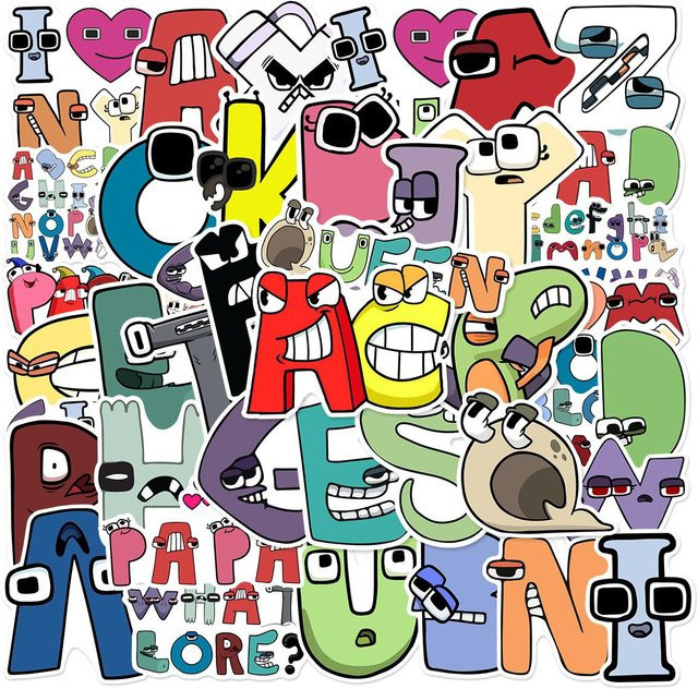 Alphabet Lore Cartoon Graffiti Aufkleber wasserfest für Handy Laptop und Thermoskanne Multicolor von Binchi Outdoor Product - Bild 1