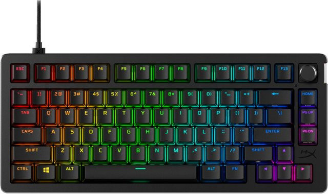 HyperX Alloy Rise 75 Mechanische Gaming-Tastatur, Schwarz - Bild 1