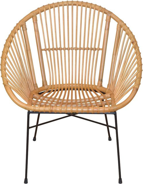 Armlehnstuhl Dasy von möbel direkt online mit Rattan und Eisengestell in Black, Brown oder Beige - Bild 1