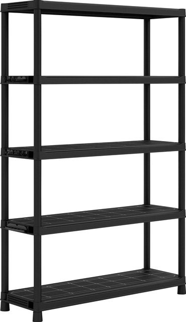 OBI Kunststoffregal XL-120 Schwarz, H x B x T: 187 x 120 x 40 cm - Bild 1