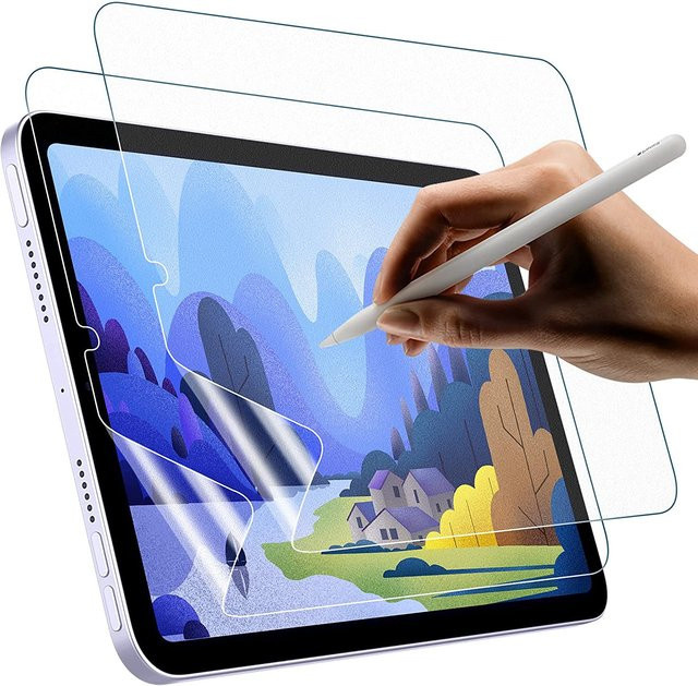 2 Stück Displayschutzfolie Malen wie Schreiben für Apple iPad Pro, Air, Mini und iPad Generationen in Transparent - Bild 1