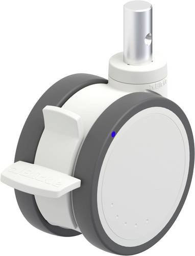 Blickle Kunststoff-Doppelrolle LKDXH-PATH 125XK-FI-ZAX55 in Grau mit 125 mm Durchmesser und 125 kg Tragfähigkeit - Bild 1