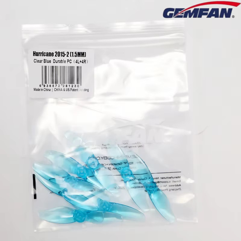 8 Paar Gemfan 2015 Hurricane 2015-2 2-Zoll 2-Blatt-Propeller für RC-Drohnen in Schwarz - Bild 3