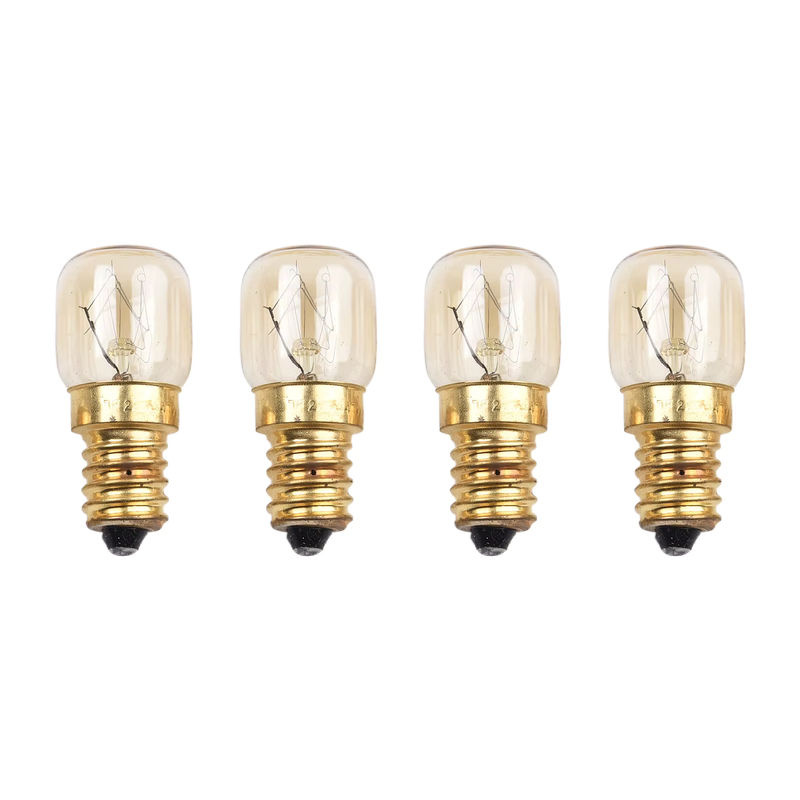 Vibratite 4er Set E14 Globe Glühbirnen aus Glas, transparent, 15W 25W Ersatzlampen für Salzlampen, Kronleuchter und Küchengeräte - Bild 3