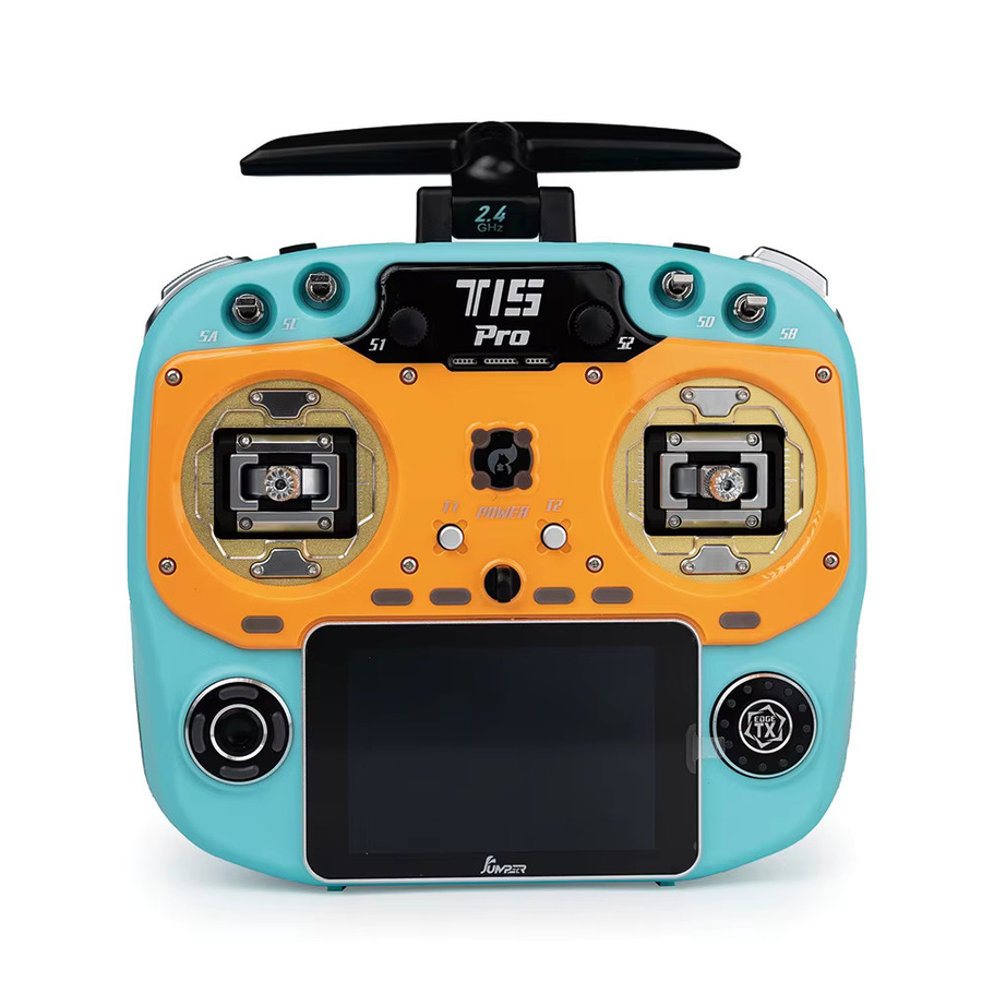 JUMPERRC Fernsteuerung T15 Pro 2,4 GHz mit HALL-Gimbal-Sensor, EDGETX/ELRS für Langstrecken-FPV-RC-Drohnen, Schwarz - Bild 2