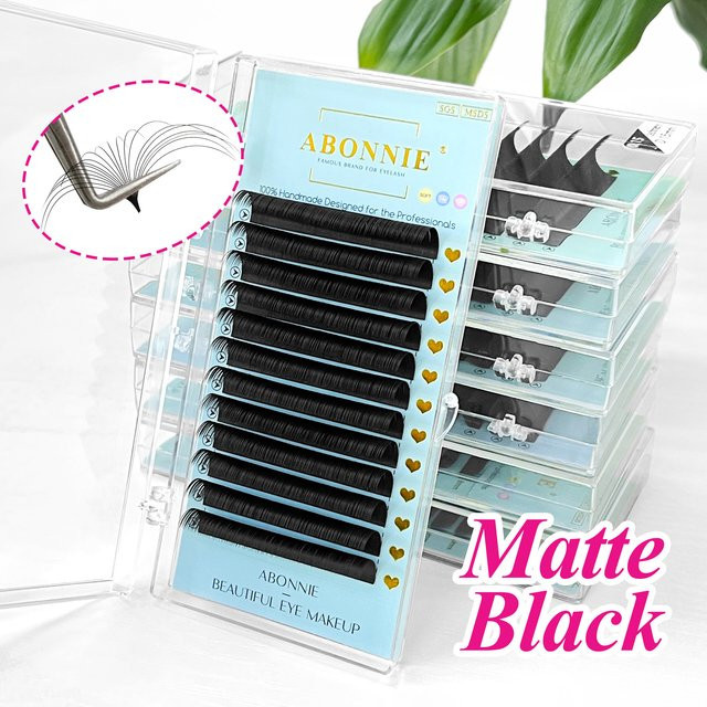 LAKANAKU LB LC Curl Premium Wimpernverlängerungen, Schwarz, Matt - Bild 1