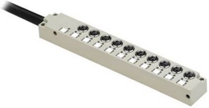 Weidmüller SAI-10-F 3P M8L Sensor/Aktorbox passiv, M8-Verteiler mit Metallgewinde, Grau - Bild 1