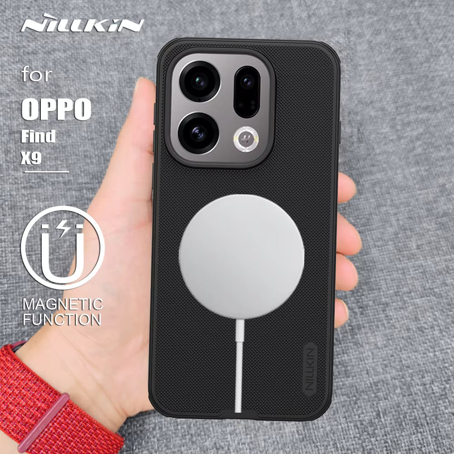 Nillkin Schutzhülle für OPPO Find X9 5G, magnetisch, mattiert, mit Magsafe-Kompatibilität, 360-Grad-Schutz aus PC und TPU, Farbe: Schwarz - Bild 2