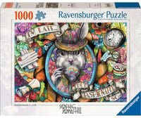 Ravensburger Puzzle Nostalgie Nager mit Hasen in farbenfroh, 1000 Teile - Bild 1