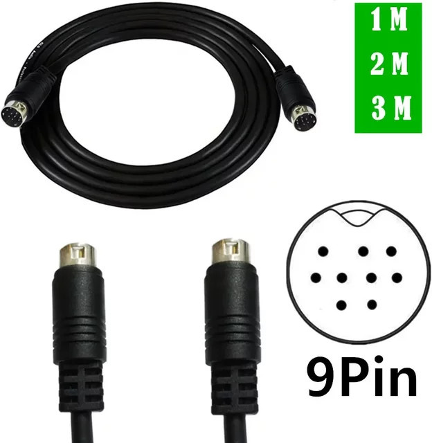 BSN Mini-DIN 9-Pin auf 9-Pin Audio-Eingangskabel in Schwarz für Videospiele, Soundkarten und Audioausrüstung - Bild 1