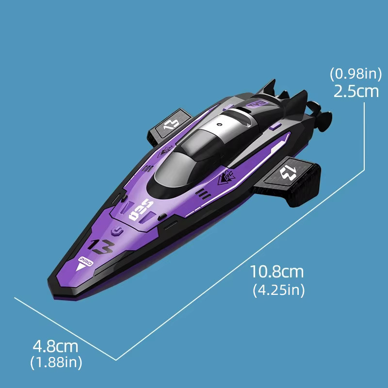 CONUSEA Mini RC-Boot, Hochgeschwindigkeits-Elektro-Rennboot, ferngesteuert, ab 8 Jahren - Bild 2