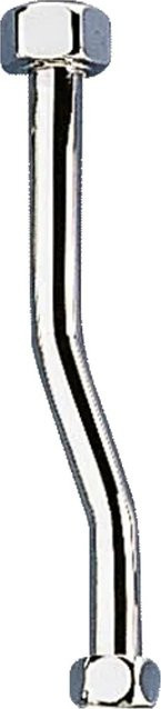 Delabie Spülrohr für Urinal aus Messing in Silber, Anschluss G1/2 x G3/8, passend für Ideal Standard und Porcher - Bild 1