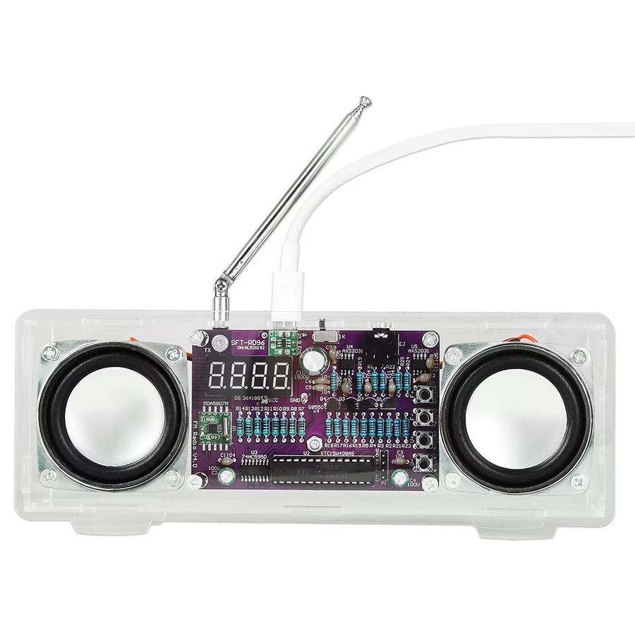 diymore DIY FM-Radio Elektronik-Bausatz mit USB-C Schnittstelle und einstellbarer Frequenz 87,5MHz bis 108MHz als Lötset - Bild 6