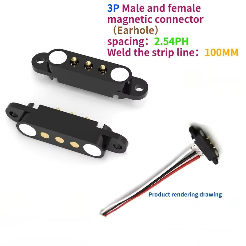1/5 Set Magnetische Pogo-Pin-Stecker und Buchsen in Schwarz mit 2-Pin bis 9-Pin Optionen und 2,5/2,80mm Abstand - Bild 2