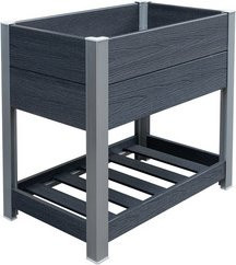 Mr. GARDENER Hochbeet auf Beinen aus WPC und Aluminium in Anthrazit/Grau, B/T/H: 78,5 x 46 x 74 cm - Bild 1