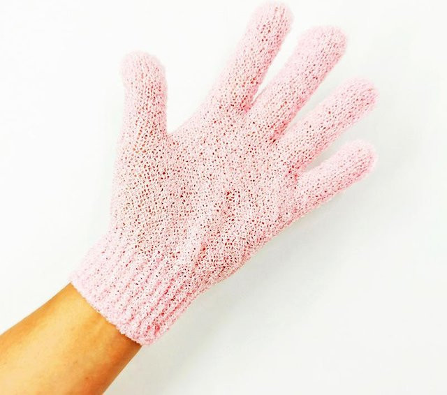 HaiKouLiJinHaiKeJiYouXianGongSi Peeling-Badeschwamm-Handschuhe, 2 Stück, Unisex - Bild 1