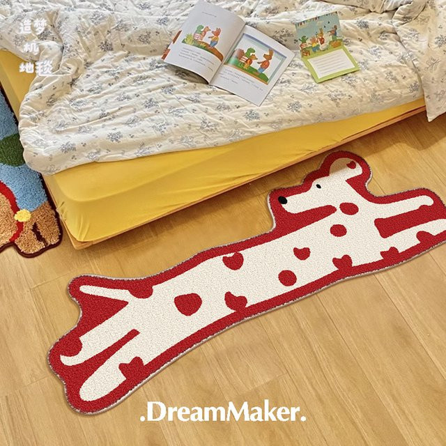 VIKAMA Gefleckter Welpenteppich, weich und waschbar, ideal für Kinderzimmer und Schlafzimmer - Bild 1