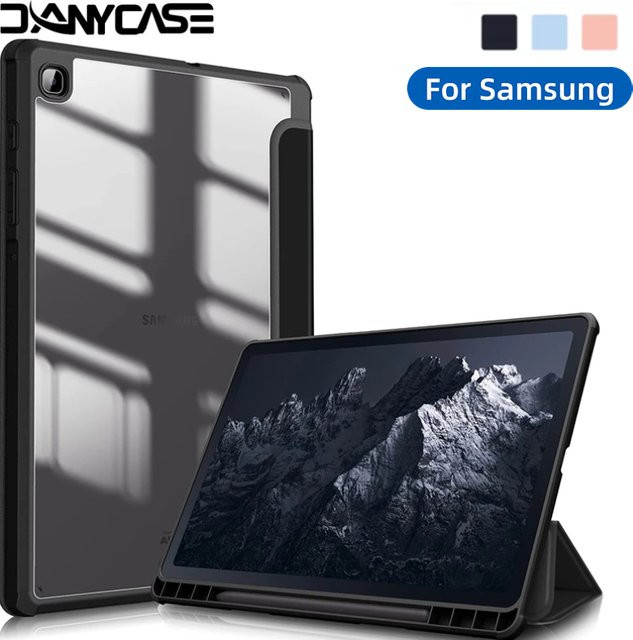 DANYCASE Schutzhülle für Samsung Galaxy Tab S6 Lite 10,4 Zoll mit Bleistifthalter und Auto-Wake/Sleep Funktion, Schwarz - Bild 1