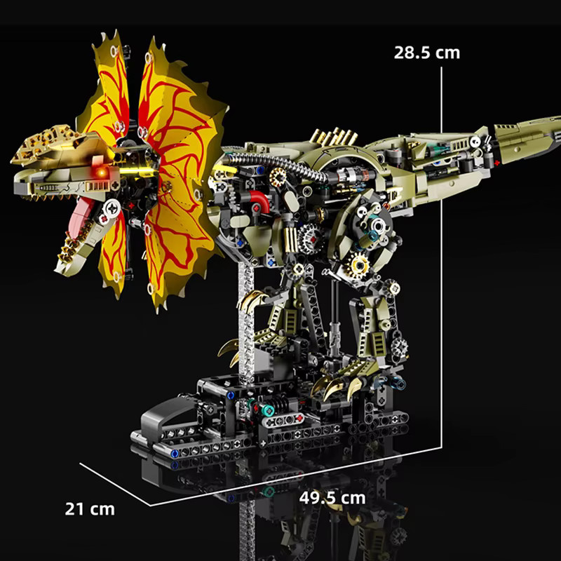 FINGERROCK Jurassic Tyrannosaurus Rex Dilophosaurus, Bausteine, Dinosaurier - Bild 3