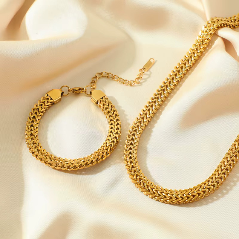 EILIECK Schmuck Set, Edelstahl, Gold, Damen - Bild 2