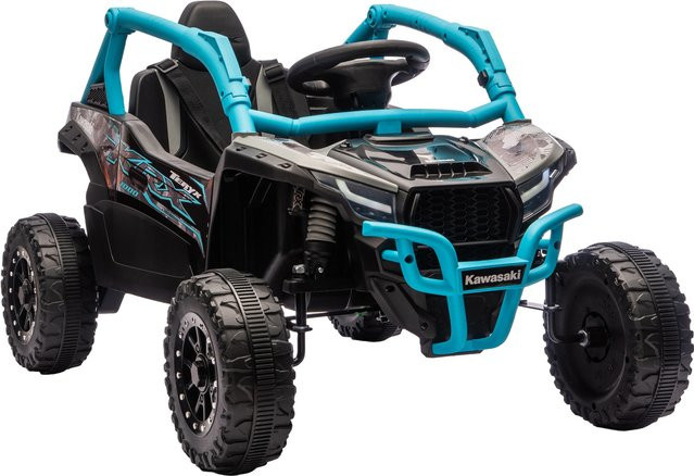 Aosom Kawasaki Kinder Elektroauto UTV, Blau, ab 3 Jahre - Bild 1