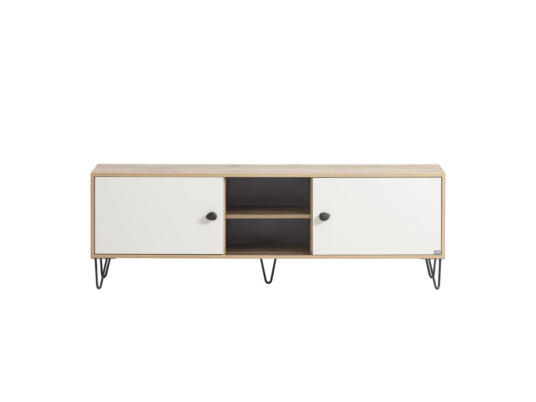 Schildmeyer TV-Board Looks Organic in Beige, Black und Multicolour, Modernes Wohnzimmer-TV-Board mit Medienfächern, B/H/T: 163,2 x 39,0 x 39,0 cm - Bild 2