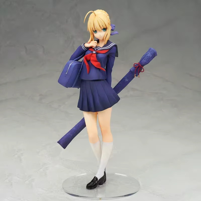 Bandai Fate Stay Night Saber Schuluniform Figur Artoria Pendragon, Anime PVC-Statue - Bild 2